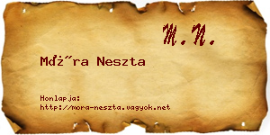 Móra Neszta névjegykártya